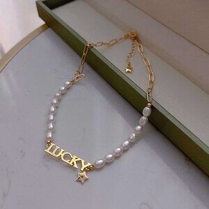 Lucky 18K Gold-Plated Freshwater Pearl Necklace